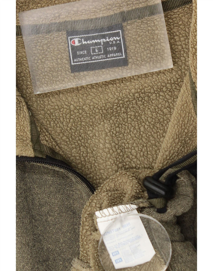 Champion Veste de survêtement pour homme en coton kaki Taille L