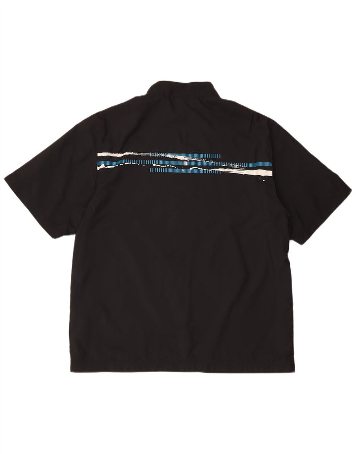 Adidas Veste de survêtement à manches courtes pour homme Petit noir Polyester