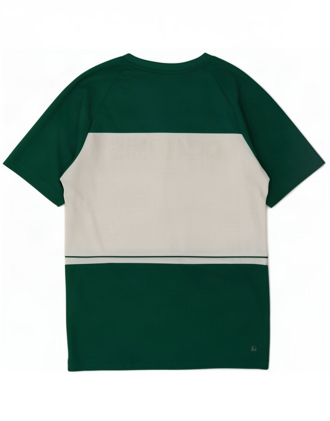Lacoste Mens Graphic T-Shirt Top Taille 3 Petit Vert Colorblock Polyester