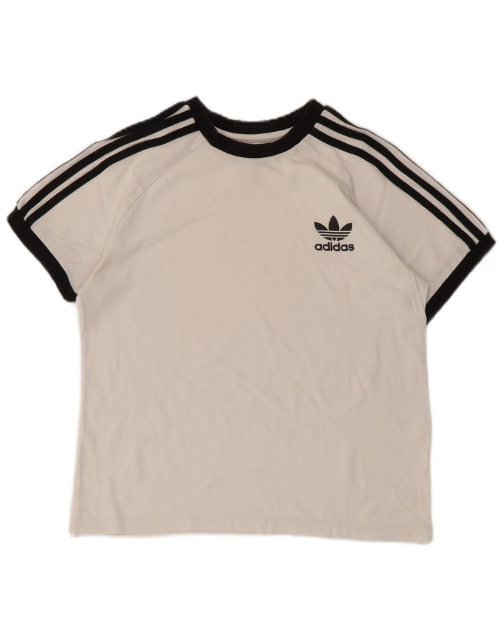 Adidas T-Shirt Top Garçon 11-12 Ans Blanc Moyen