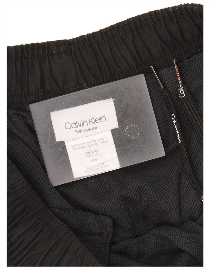 CALVIN KLEIN Short de Bain Graphique Homme Grand Noir Polyester