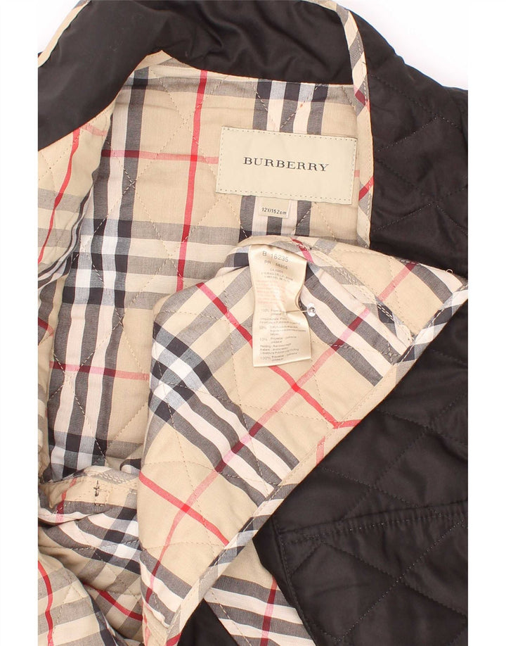 Burberry Veste matelassée Fille 11-12 ans Noir Polyester