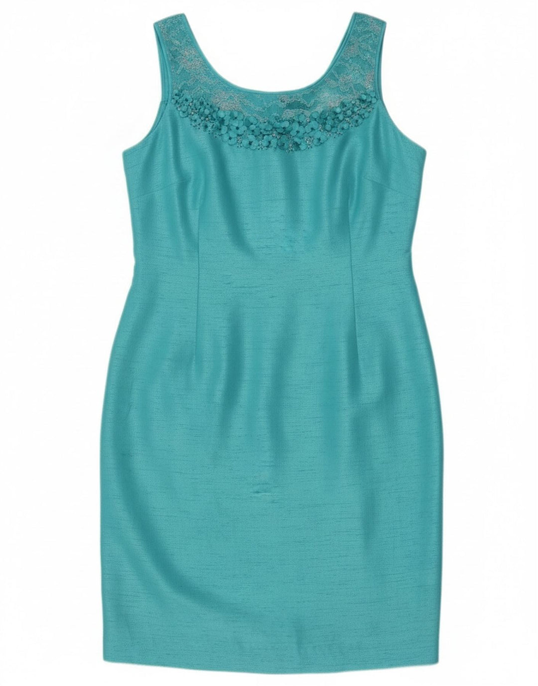 Jacques Vert Robe fourreau sans manches pour femme UK 44 Bleu moyen Polyester