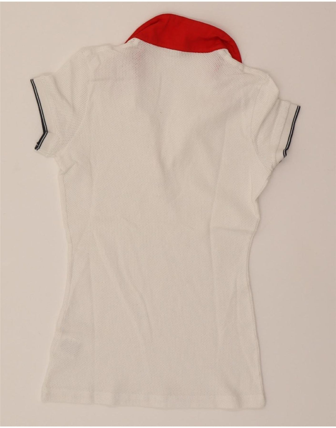 COLMAR Womens Polo Shirt UK 14 Large White Cotton Vintage Colmar and Second-Hand Colmar from Messina Hembry 