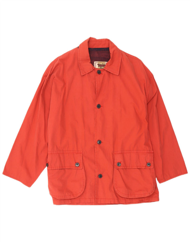 veste coupe-vent vintage pour homme UK 40 Grand coton rouge