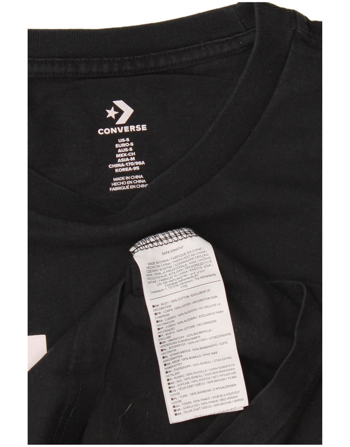 Converse T-Shirt Graphique Homme Petit Noir Coton