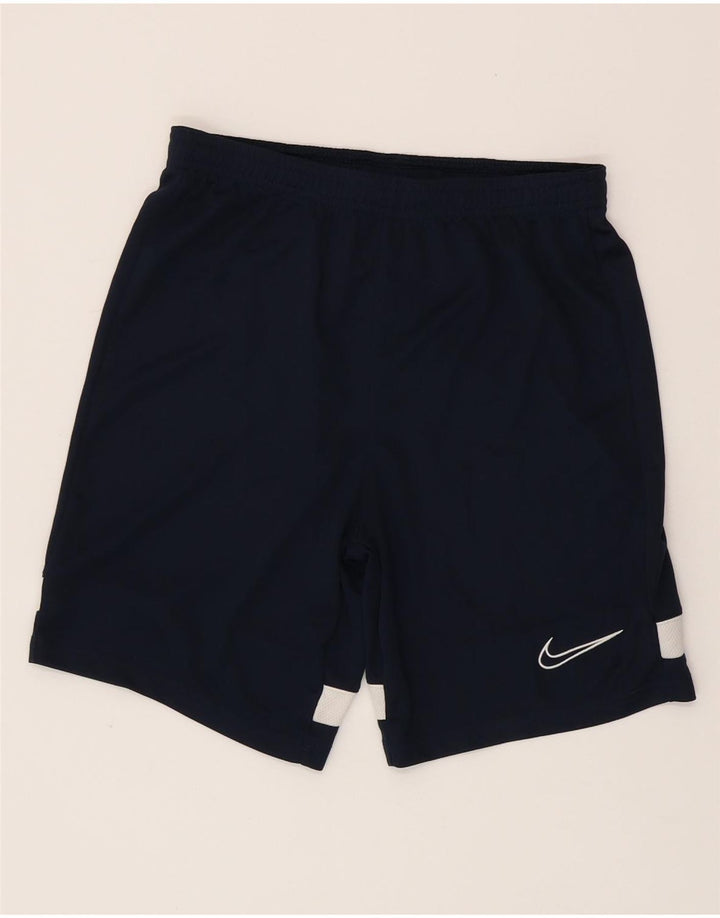 NIKE Short de sport Dri Fit pour garçon 12-13 ans Bleu marine Large Colourblock