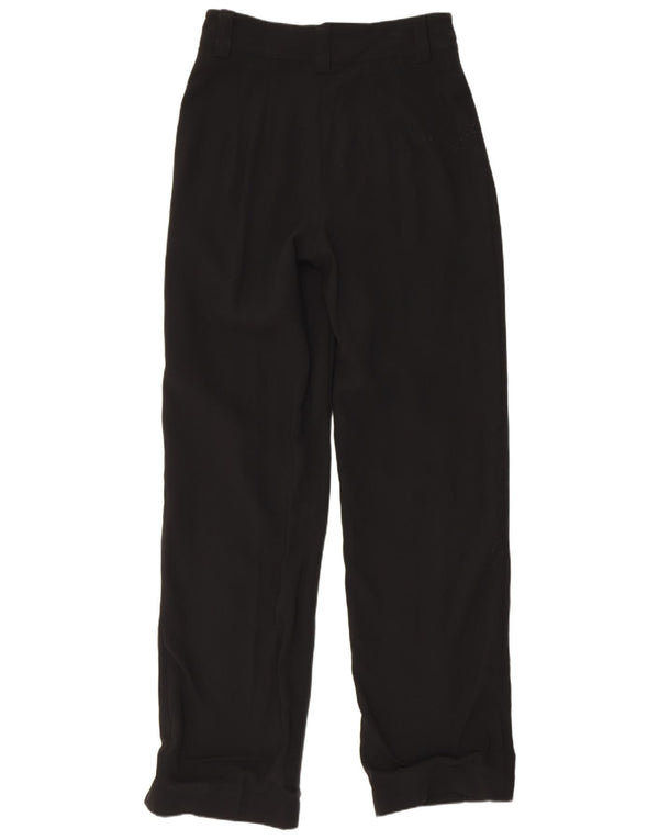 Zara Pantalon décontracté taille haute fuselé pour femme Petit W26 L32 Noir