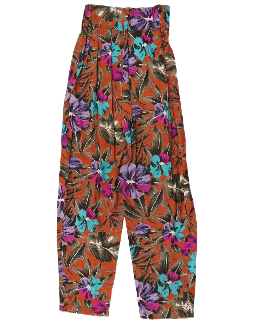 Pantalon Harem Femme Vintage W25 L29 Floral Multicolore
