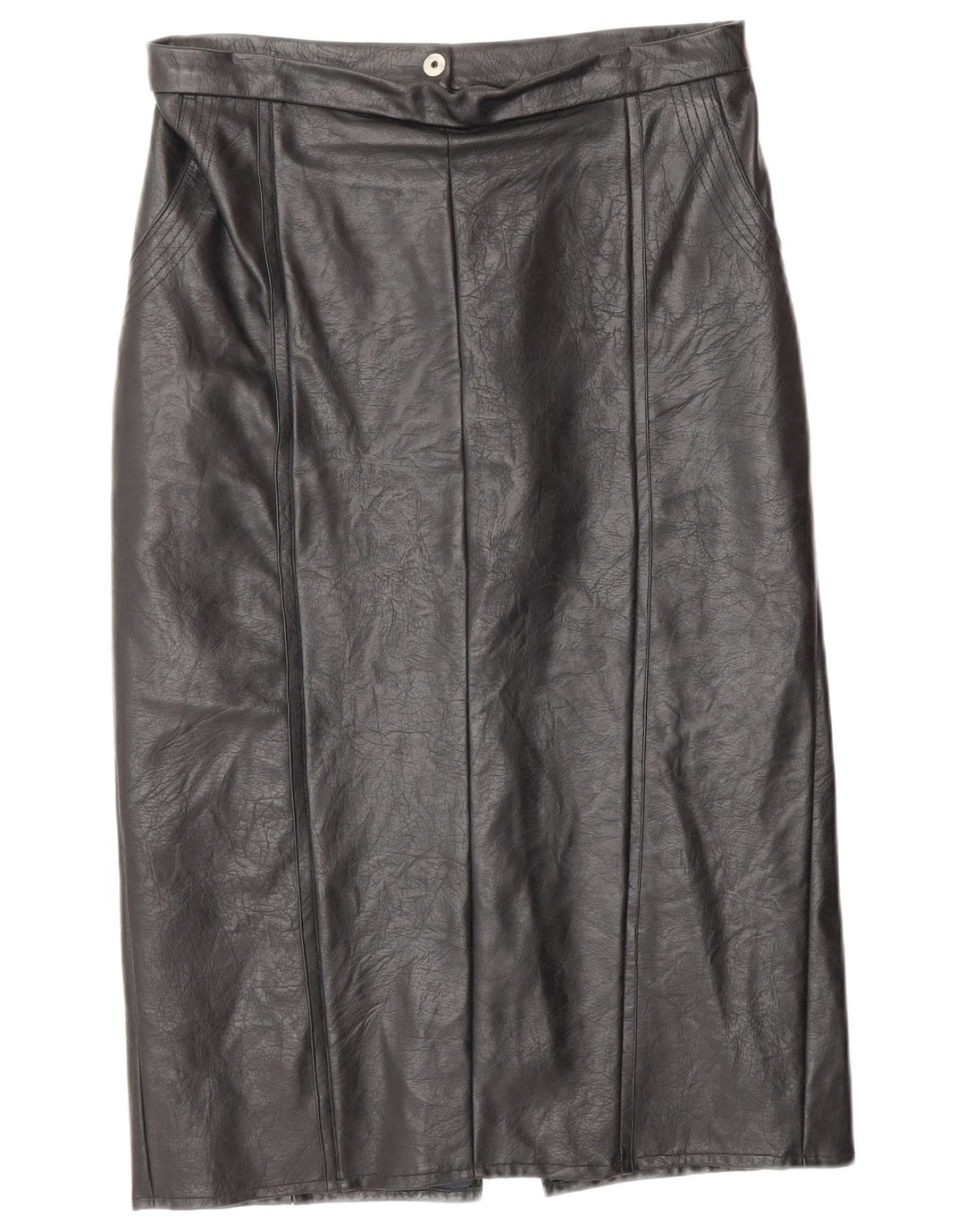 VINTAGE Jupe en cuir femme W28 Cuir noir moyen