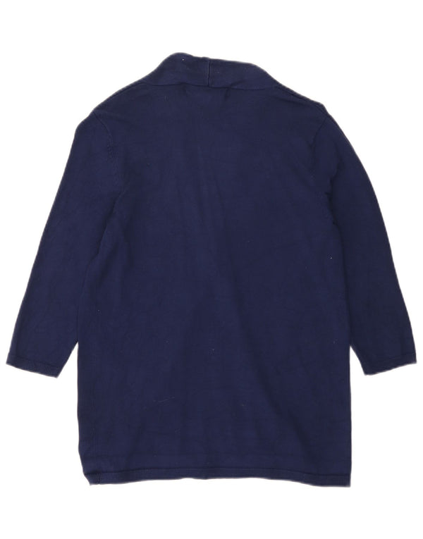 Zara Cardigan ouvert à manches 3/4 pour femme Bleu marine moyen UK 12
