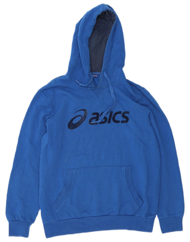 Asics Sweat à Capuche Graphique Homme Bleu Moyen Coton