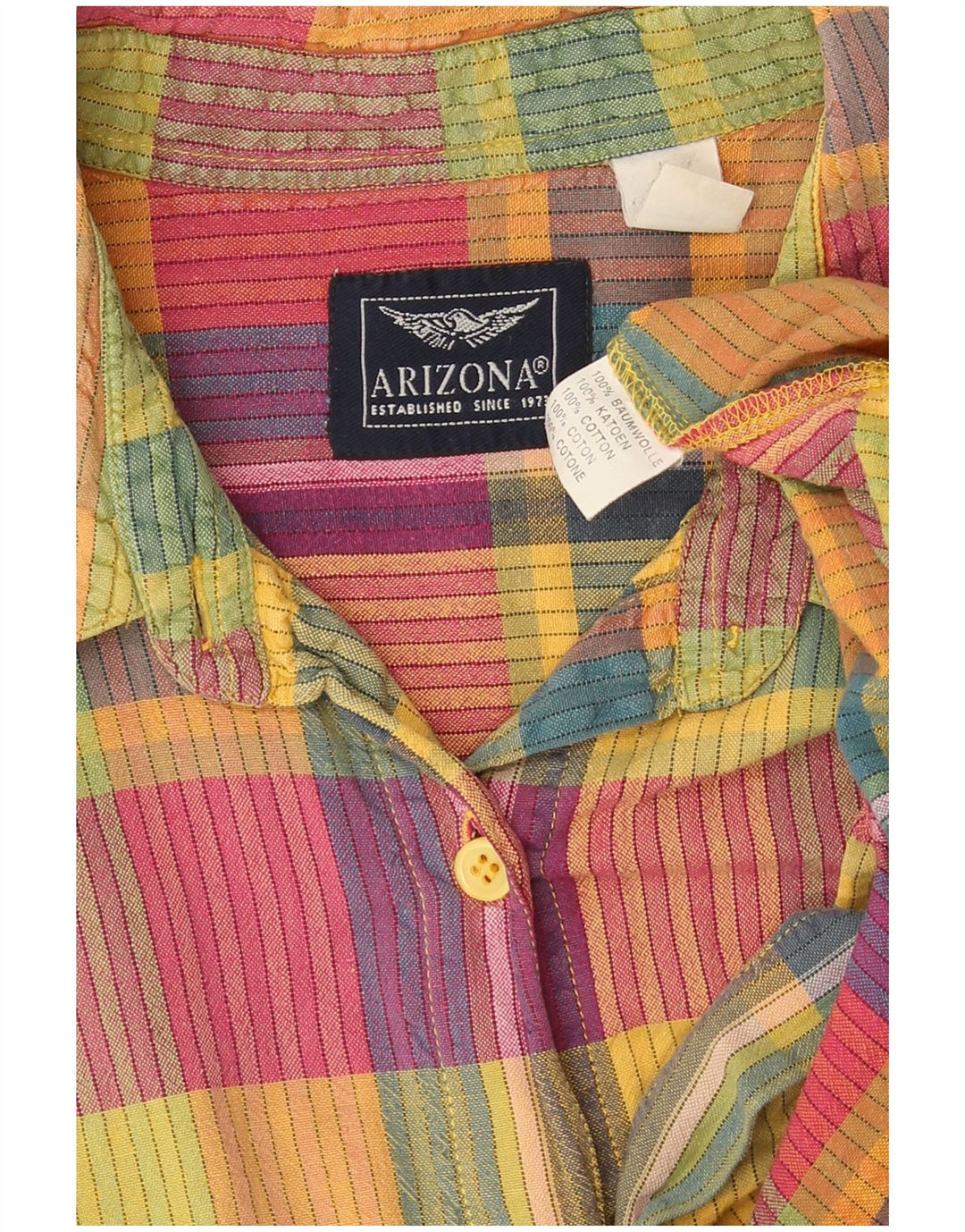 Chemise Femme Arizona UK 18 XL Coton à Carreaux Multicolore