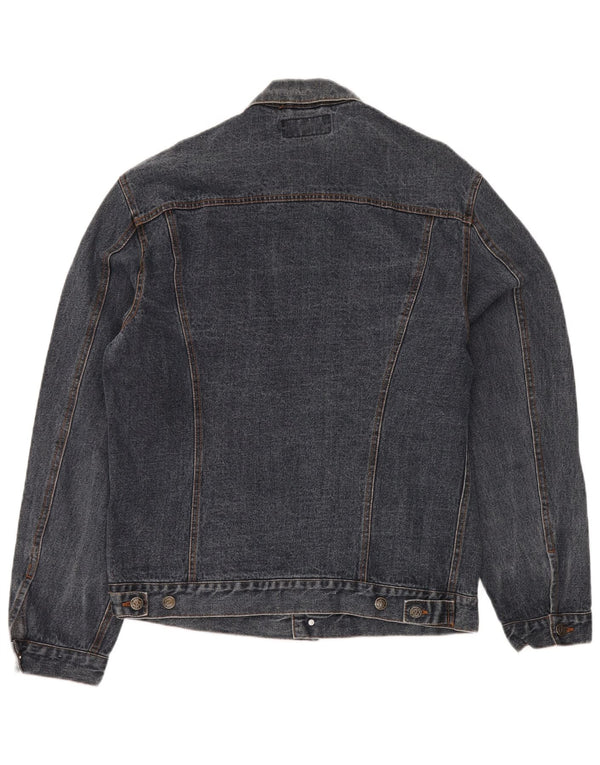 VINTAGE Veste en jean homme UK 44 2XL Coton bleu