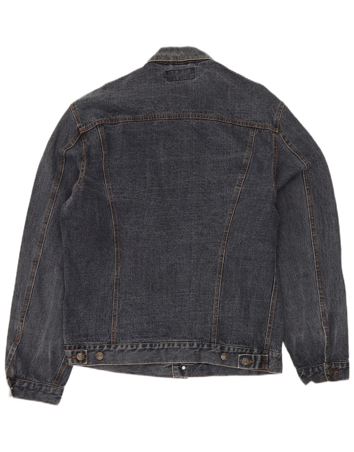 VINTAGE Veste en jean homme UK 44 2XL Coton bleu