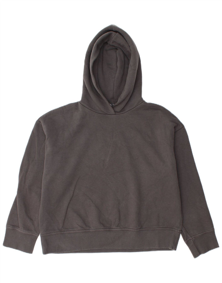 Zara Pull à capuche surdimensionné pour femme UK 44 en coton gris moyen