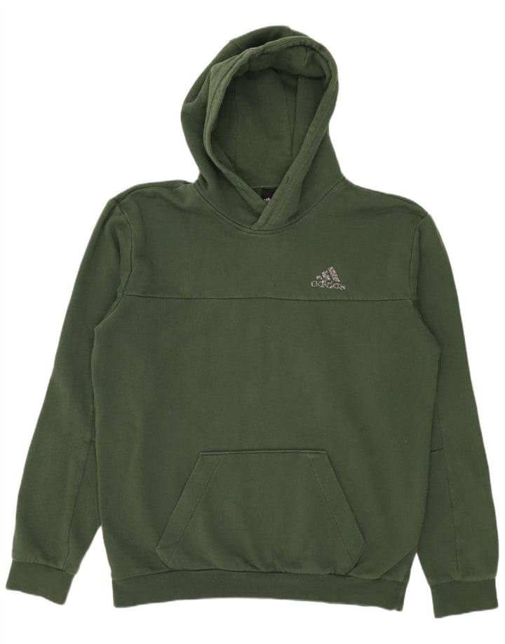 ADIDAS Pull à capuche pour homme en coton vert moyen