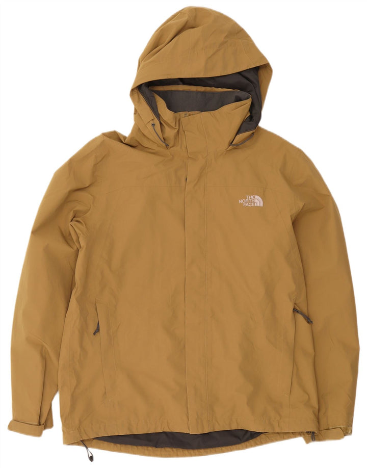 The North Face Veste de pluie à capuche pour homme UK 40 Large Marron Polyester