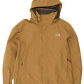 The North Face Veste de pluie à capuche pour homme UK 40 Large Marron Polyester
