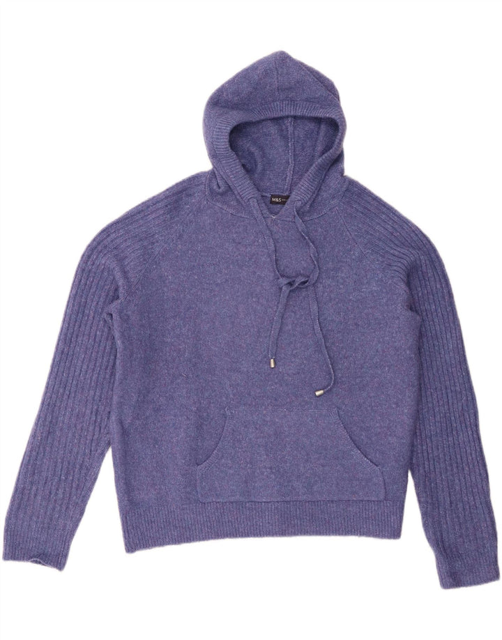 Marks & Spencer Pull à capuche surdimensionné pour femme UK 14 Violet moyen