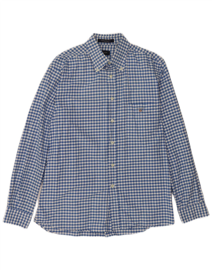 Gant Chemise Regular Fit Homme Bleu Moyen Vichy Coton