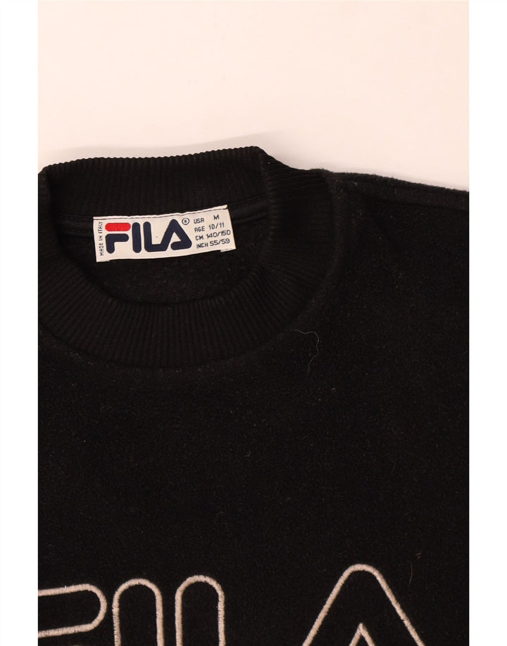 Fila Pull Polaire Graphique Garçon 10-11 ans Noir Polyester