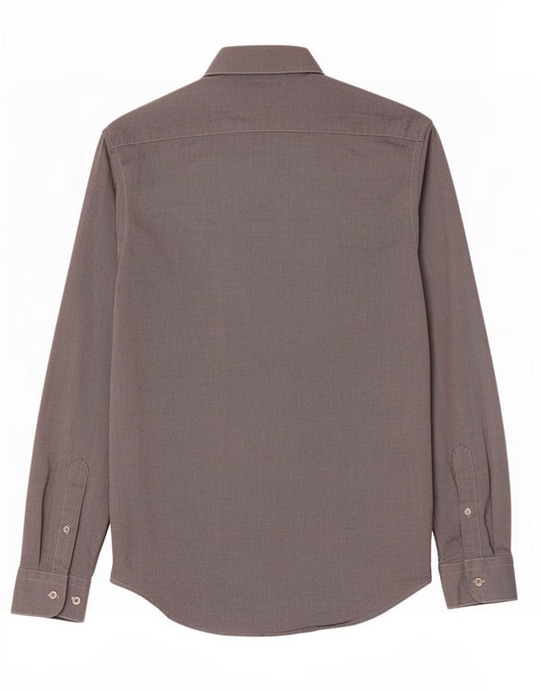 Zara Chemise Regular Fit Homme Gris Moyen Coton