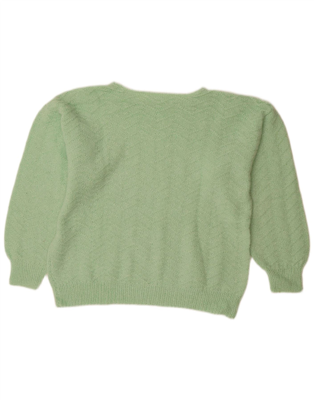 VINTAGE Pull col bateau femme UK 18 XL Vert