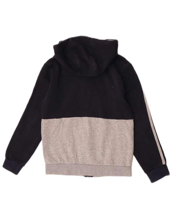 Adidas Pull à capuche zippé pour garçon 9-10 ans Bleu marine Colourblock Coton