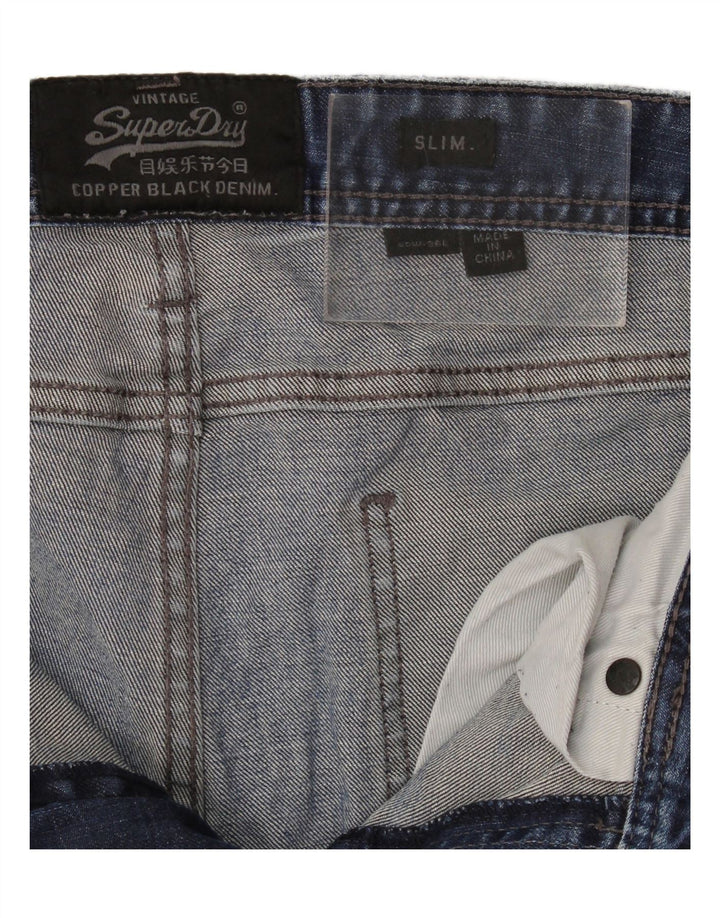Superdry Jean Slim W32 L36 Bleu Coton Homme