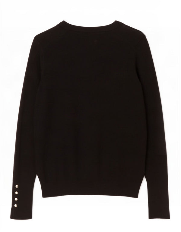 Zara Cardigan Femme Pull UK 14 Large Noir Viscose
