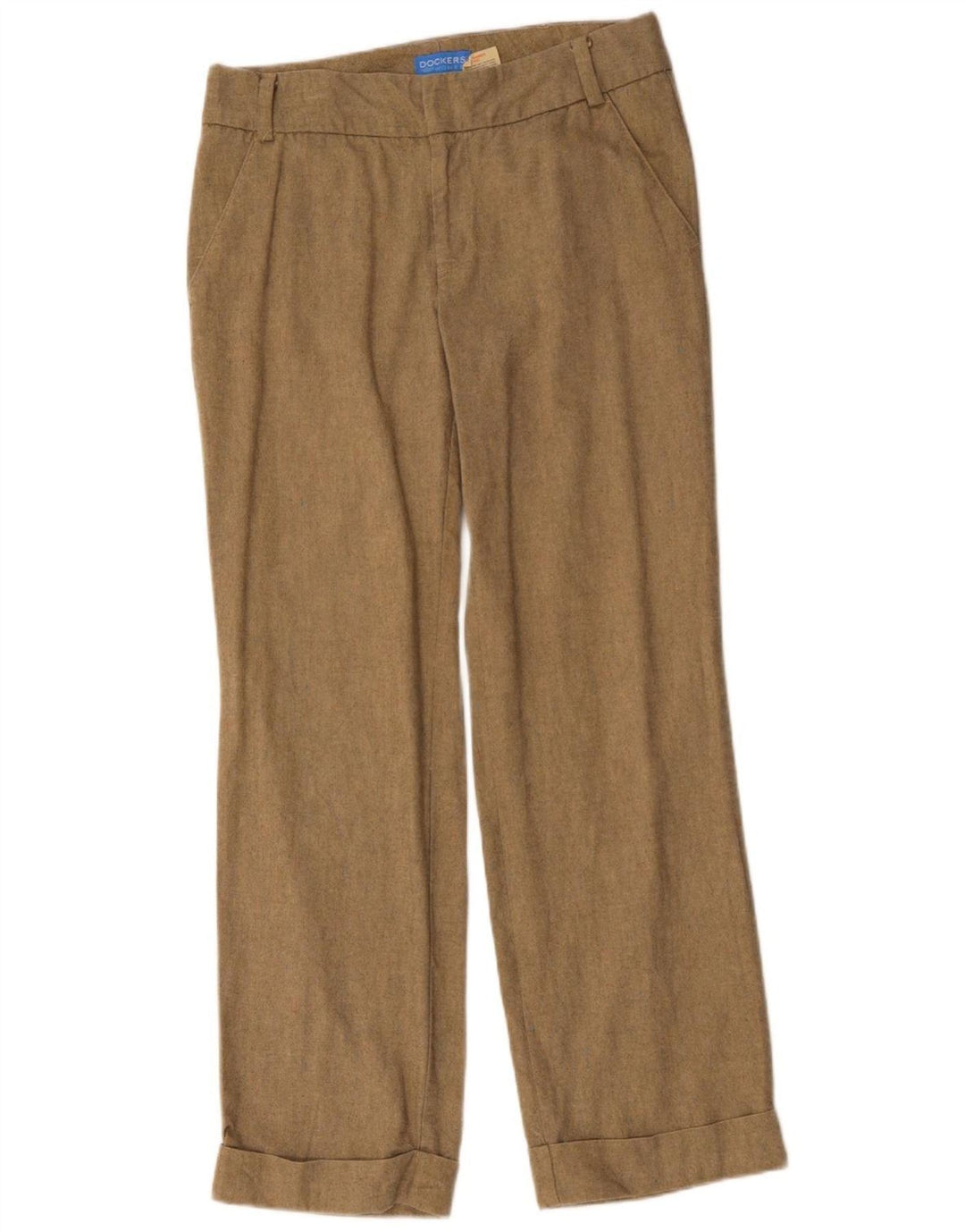 DOCKERS Pantalon Chino Droit Femme US 8 Medium W32 L30 Coton Beige