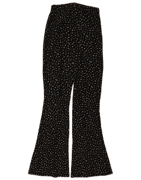 Topshop Pantalon décontracté évasé pour femme UK 8 Small W26 L32 Noir à pois