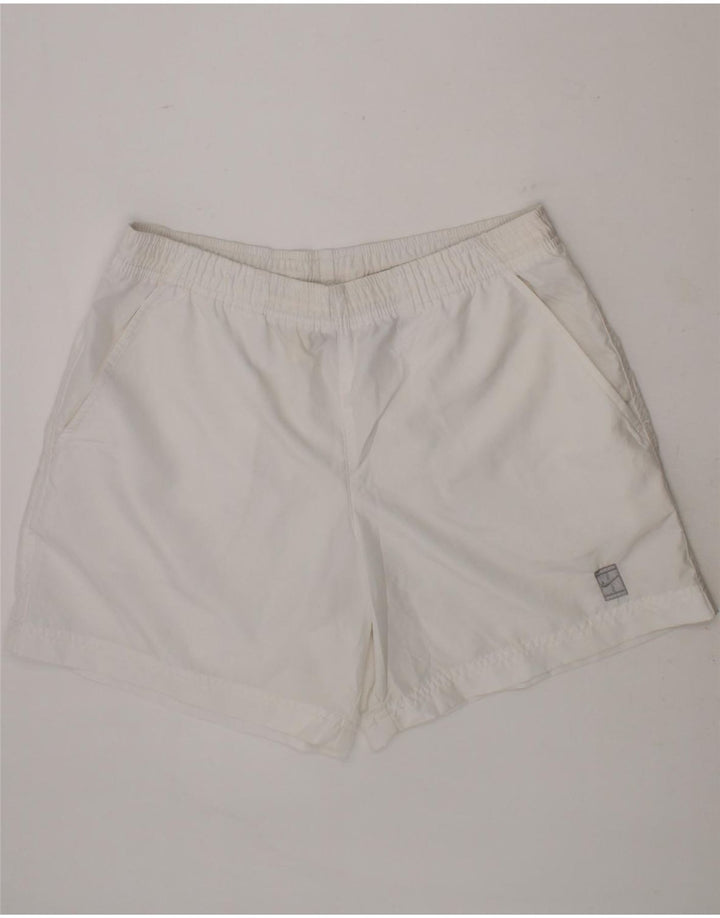 NIKE Boys Sport Shorts 10-11 Years Medium White Polyester Vintage Nike and Second-Hand Nike from Messina Hembry 