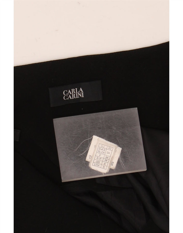 Carla Carini Jupe trapèze pour femme UK 8 Small W28 Noir Polyester