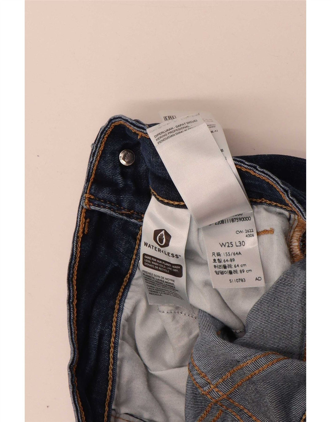 Levi's Jean Bootcut Taille Haute 725 Femme W25 L30 Bleu Marine Lyocell