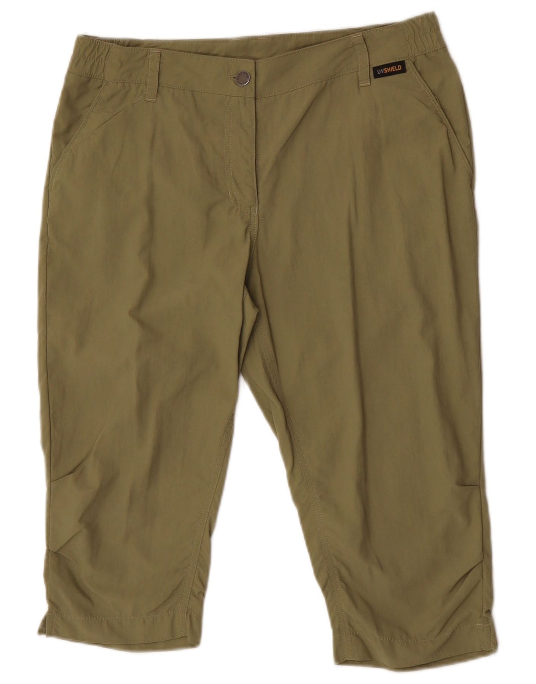 Jack Wolfskin Bermuda Femme UK 10 Small W32 Kaki Polyamide