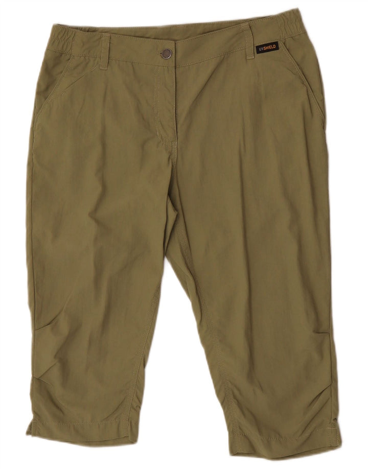 Jack Wolfskin Bermuda Femme UK 10 Small W32 Kaki Polyamide