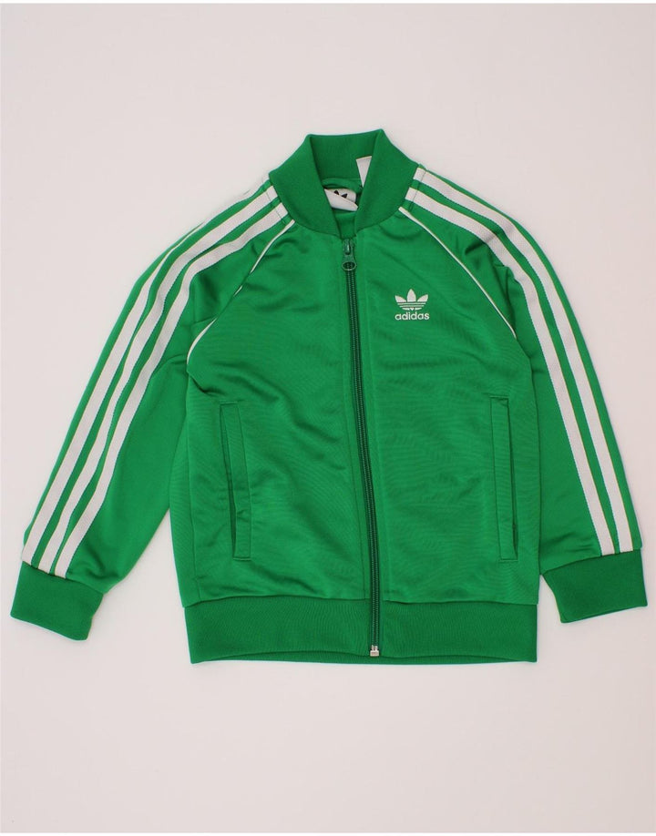 Adidas Survêtement Complet Garçon 4-5 Ans Vert Polyester
