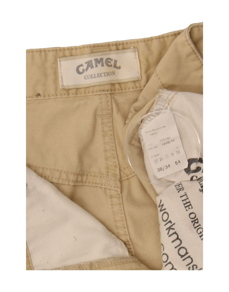 CAMEL Mens Straight Casual Trousers W38 L34 Beige Cotton Vintage Camel and Second-Hand Camel from Messina Hembry 