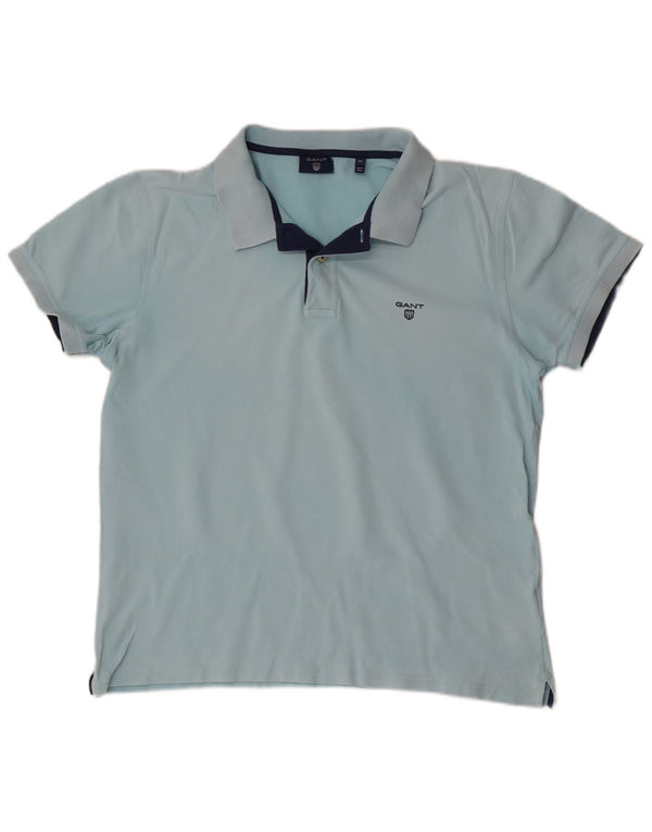 Gant Polo Homme XL Bleu Coton