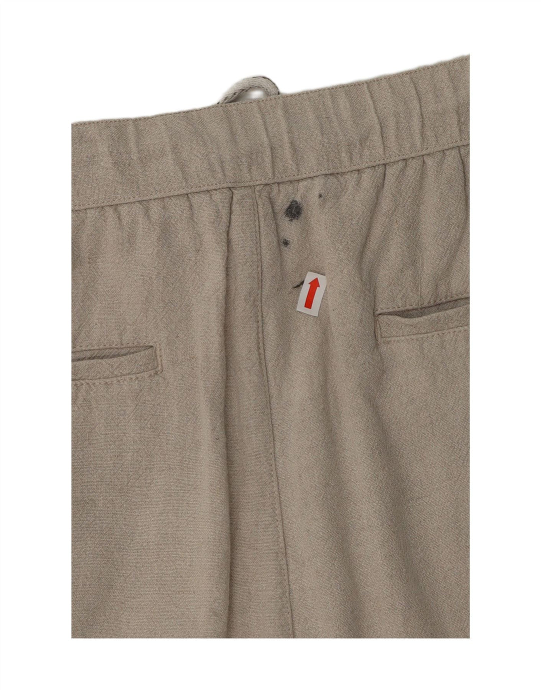 ZARA Womens Chino Shorts Medium W31 Beige Linen Vintage Zara and Second-Hand Zara from Messina Hembry 