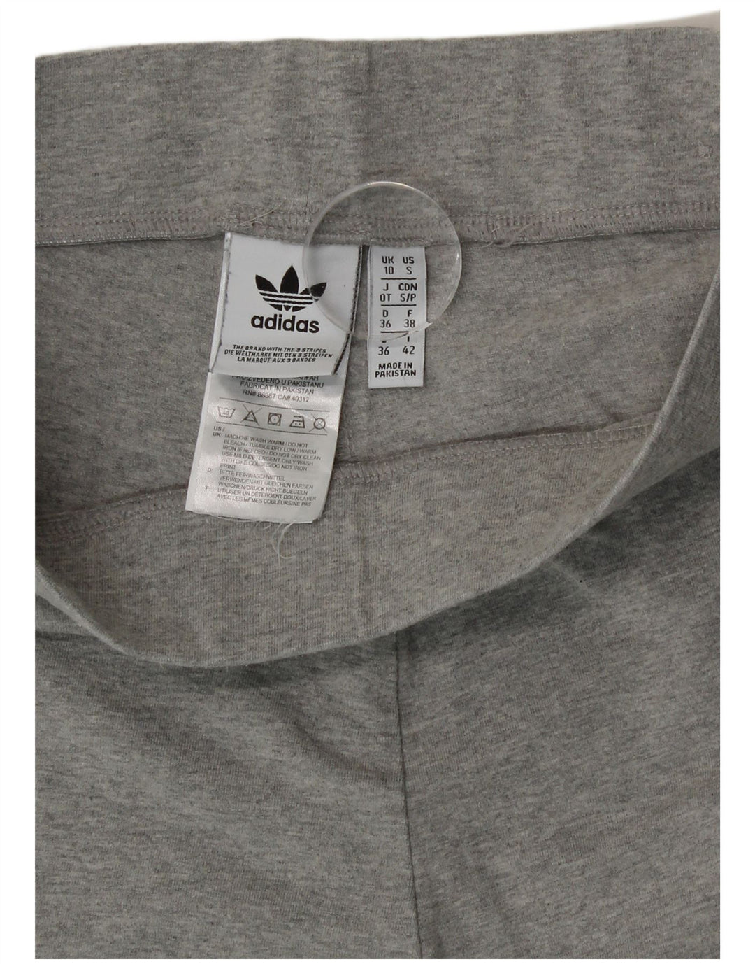 Adidas Womens Leggings UK 10 Small  Grey Cotton