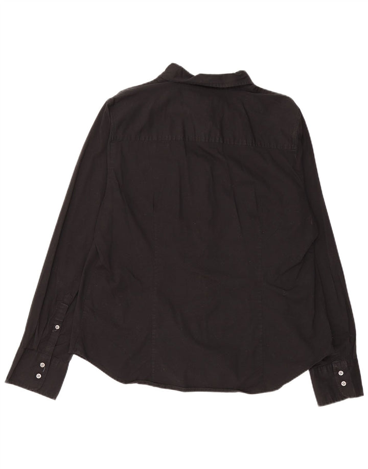J. CREW Womens 365 Shirt US 16 2XL Black Cotton