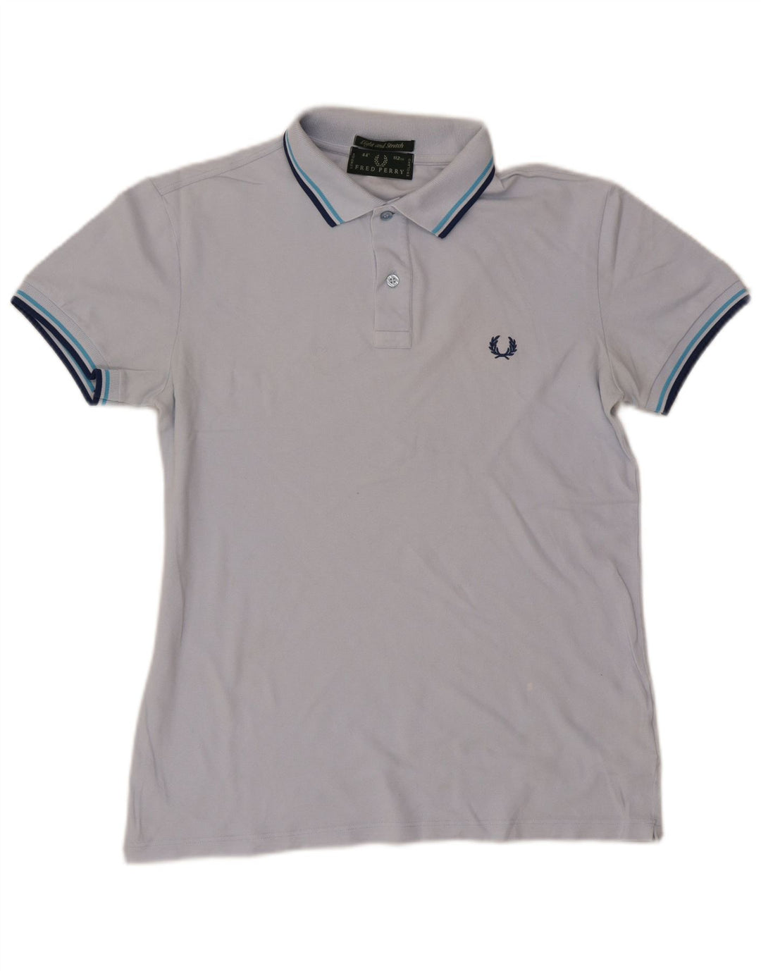 Fred Perry Polo Homme Bleu Moyen Rayé Coton