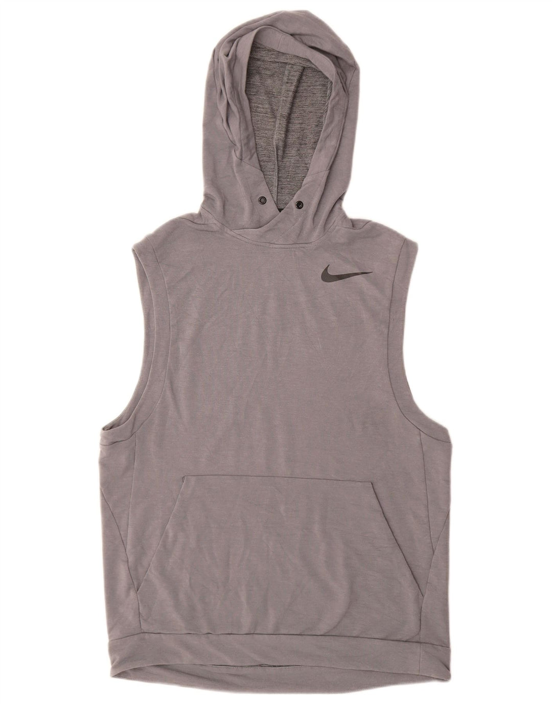 NIKE Pull à capuche sans manches Dri Fit pour homme Gris moyen Polyester