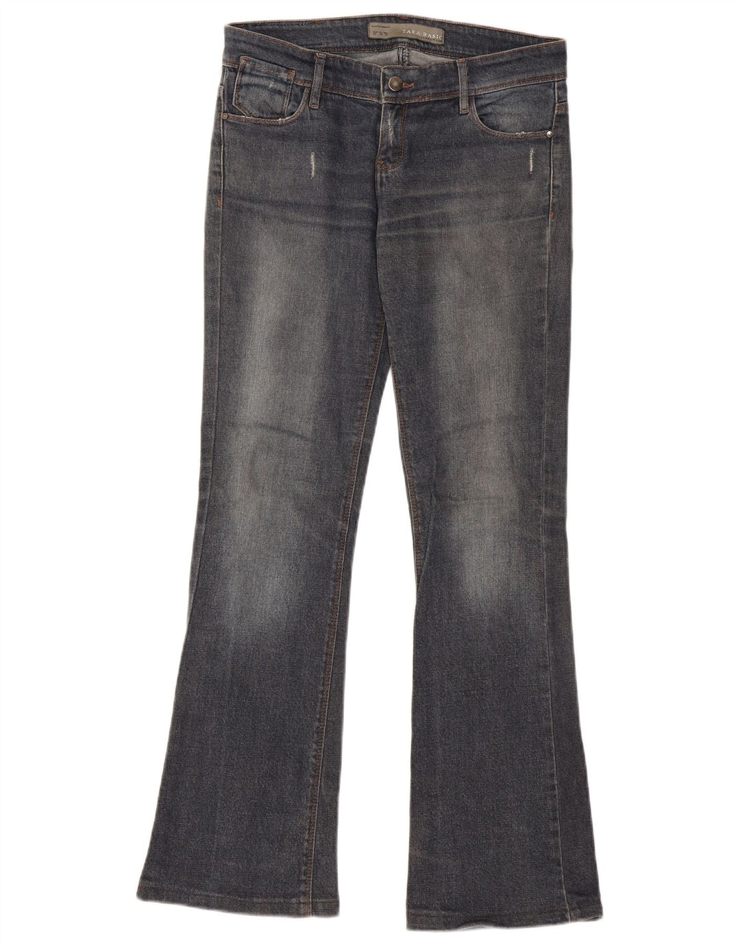 Zara Jean évasé pour femme EU 38 Small W28 L31 Bleu marine