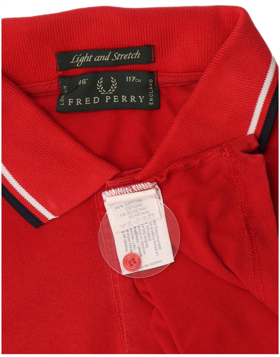 Fred Perry Polo Léger et Stretch Homme Rouge Moyen Coton