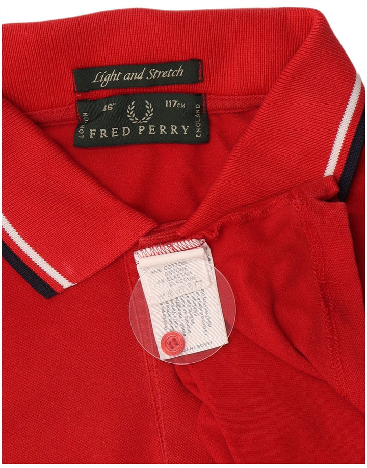 Fred Perry Polo Léger et Stretch Homme Rouge Moyen Coton