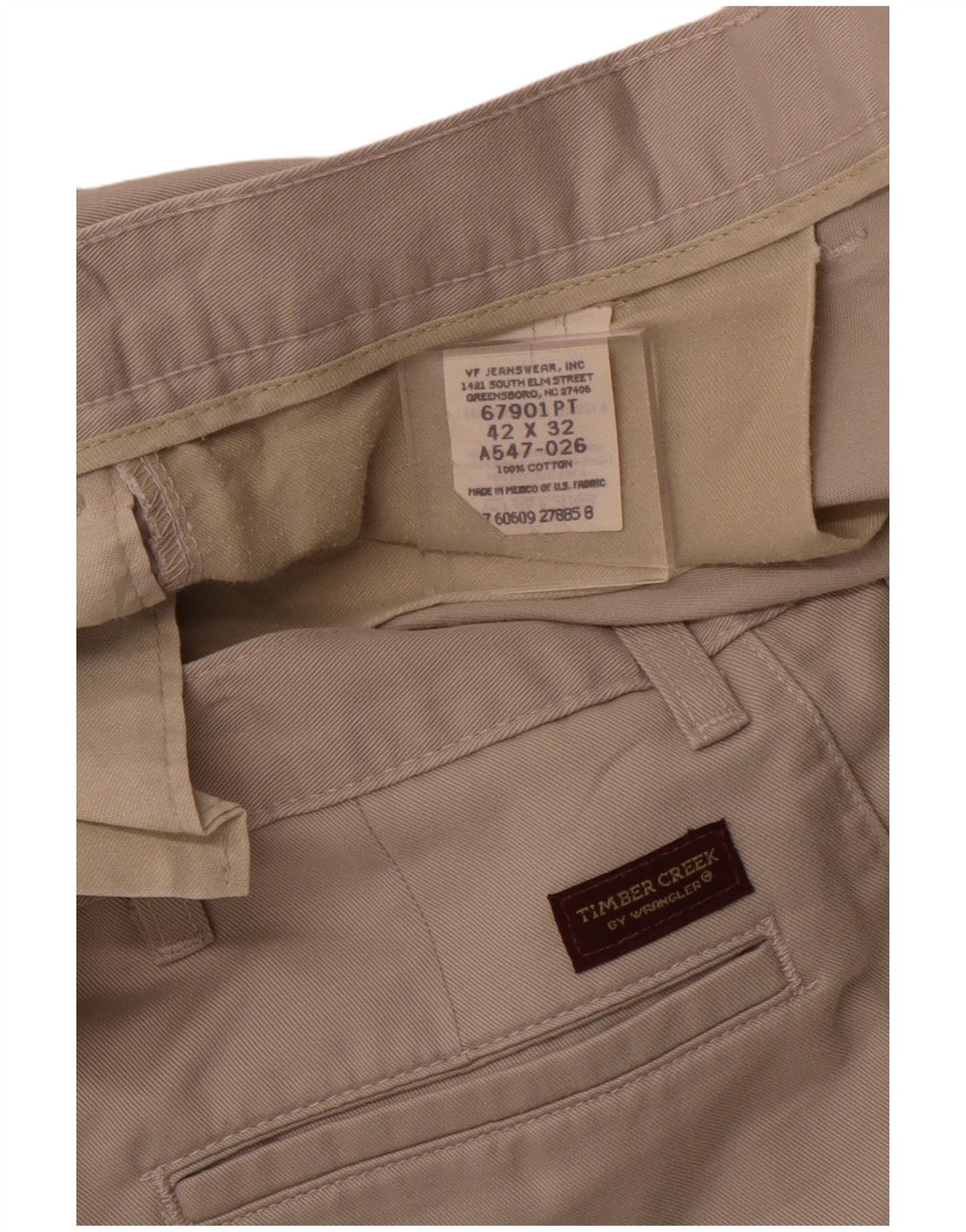 WRANGLER Pantalon Chino Timber Creek Pegged Homme W42 L32 Coton Beige